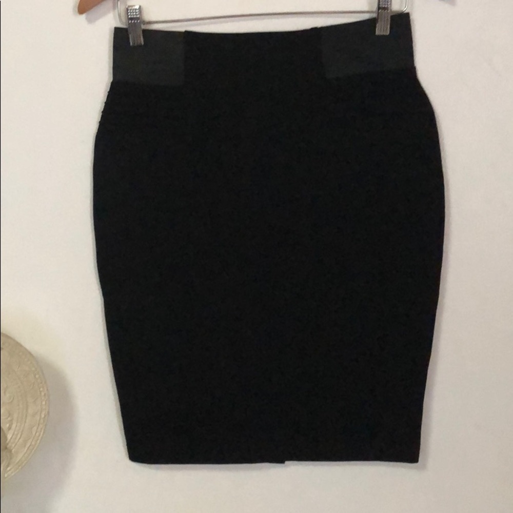 Sapphire Red Black pencil skirt